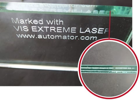 Marcare în interiorul sticlei cu laser – exemplu Automator