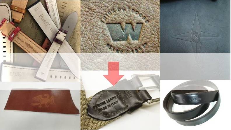 Examples of leather marking and engraving